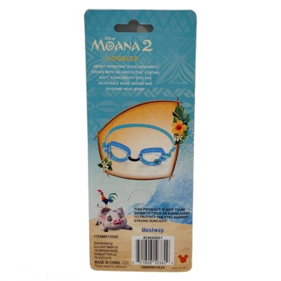 Moana Kiddie Pool 40 Inch Inflatable 3 Ring & Goggles Water Play Outdoor Summer - Picture 7 of 8